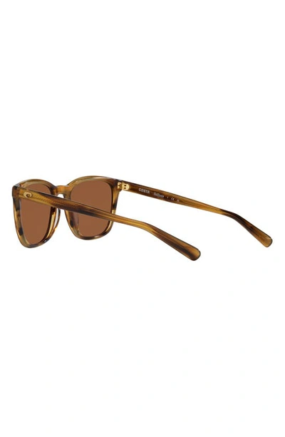Costa Del Mar Sullivan 53mm Mirrored Square Sunglasses In Beige