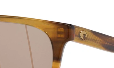 Costa Del Mar Sullivan 53mm Mirrored Square Sunglasses In Beige