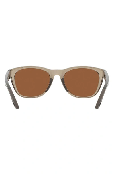 Costa Del Mar Aleta 54mm Mirrored Polarized Round Sunglasses In Crystal Beige