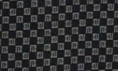 Shop Balmain Mini Monogram Denim Button-up Shirt In Black/ White