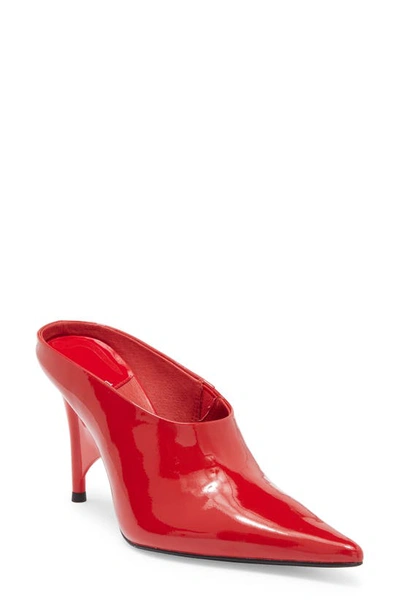 Shop Jeffrey Campbell Vader Pointed Toe Mule In Red Patent