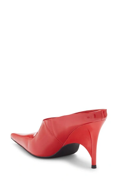 Jeffrey Campbell Vader Pointed Toe Mule In Red Patent