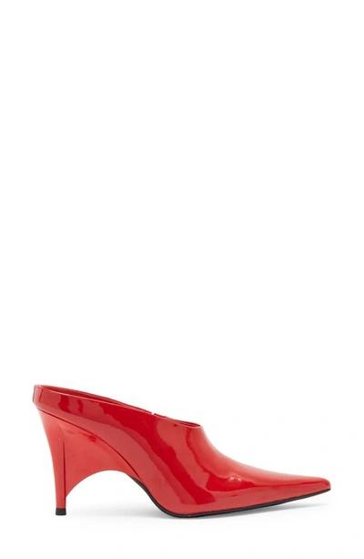 Jeffrey Campbell Vader Pointed Toe Mule In Red Patent