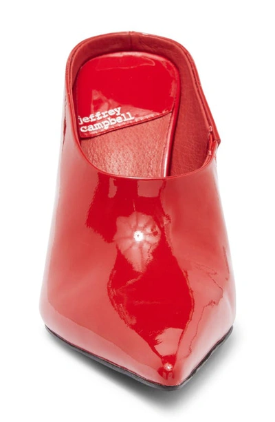 Jeffrey Campbell Vader Pointed Toe Mule In Red Patent