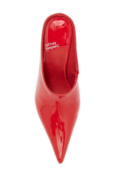 Jeffrey Campbell Vader Pointed Toe Mule In Red Patent