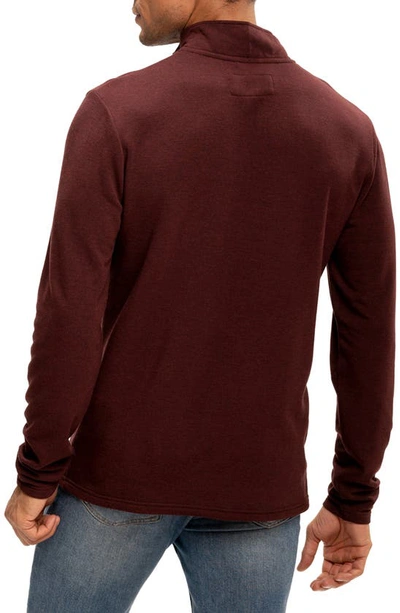 Shop Threads 4 Thought Kace Quarter Zip Pullover In Heather Royal Burgundy