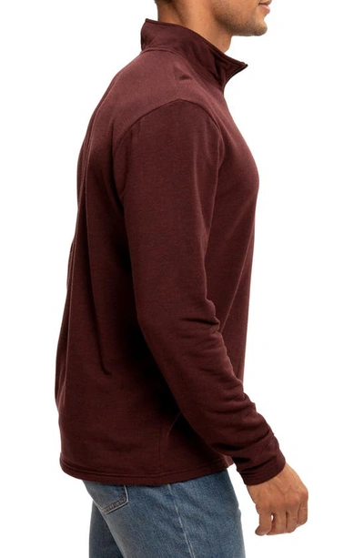 Threads 4 Thought Kace Quarter Zip Pullover In Heather Royal Burgundy