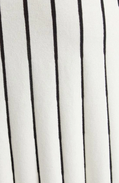 Atm Anthony Thomas Melillo Stripe Cotton Blend Skirt In Chalk/ Black