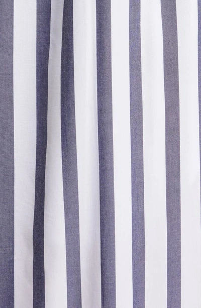 Shop Papinelle Amelie Stripe Wide Leg Pajamas In White / Navy Stripe