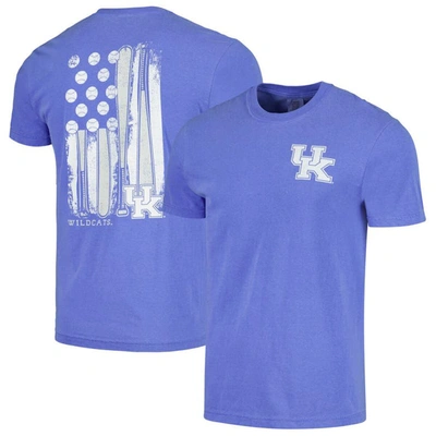 Shop Image One Royal Kentucky Wildcats Baseball Flag Comfort Colors T-shirt
