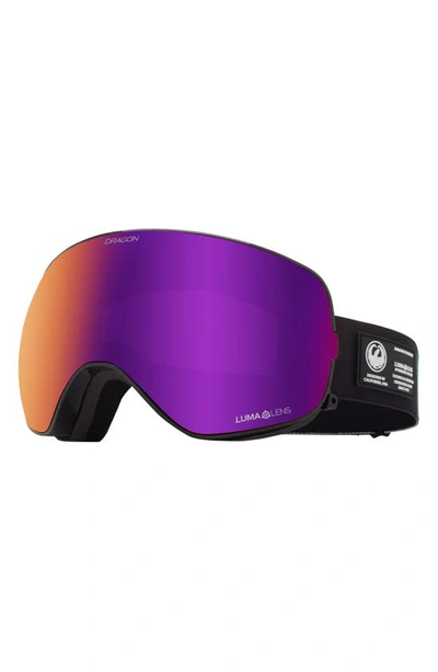 Shop Dragon X2s 72mm Spherical Snow Goggles With Bonus Lenses In Blackpearl/ Purple