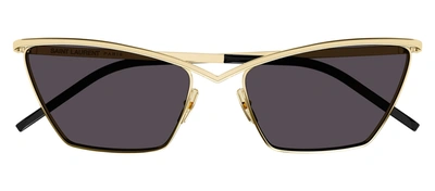 Shop Saint Laurent Sl 637 003 Geometric Sunglasses In Grey