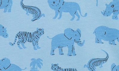 Shop Little Me Safari Print Sweatshirt & Shorts Set In Blue