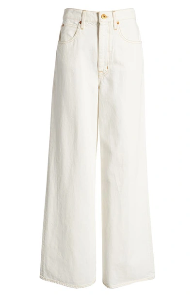 Shop Slvrlake Eva Organic Cotton Wide Leg Jeans In Natural White