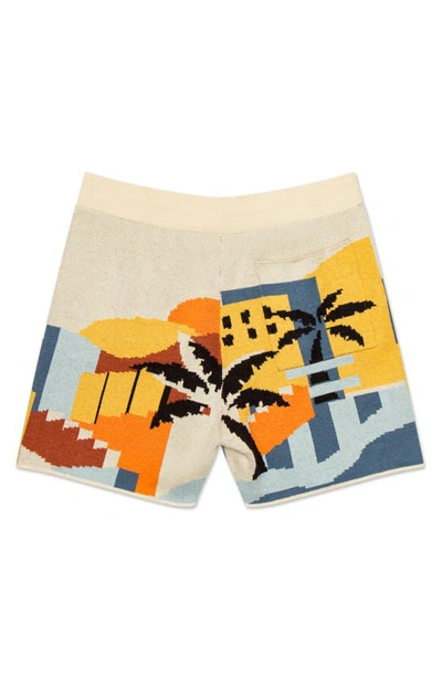 Shop Mavrans Havana Sunset Knit Shorts In Tan Multi