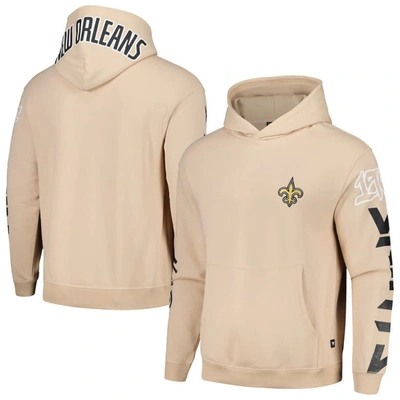 Shop The Wild Collective Unisex   Cream New Orleans Saints Heavy Block Pullover Hoodie In Natural