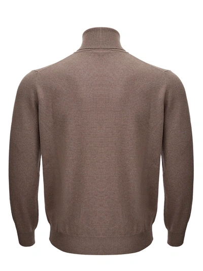Shop Kangra Elegant Dove Grey Turtleneck Wool Blend Men's Sweater