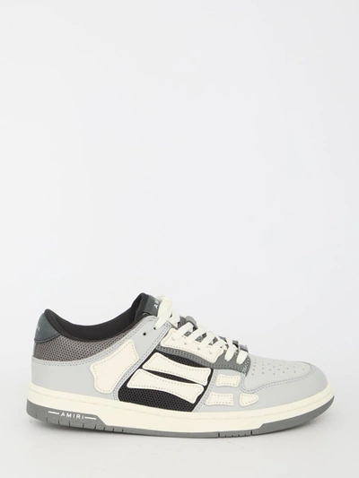 Shop Amiri Skel Top Low Sneakers In Grey