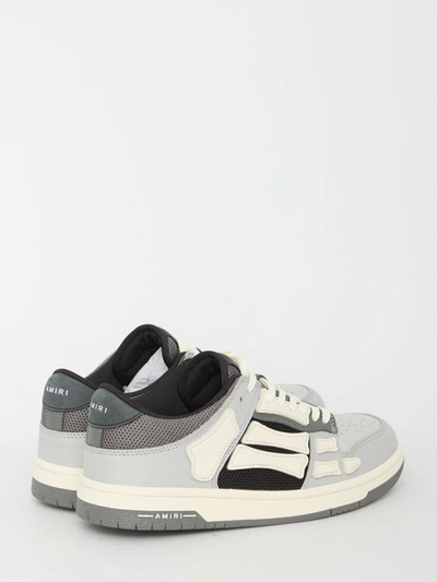 Shop Amiri Skel Top Low Sneakers In Grey