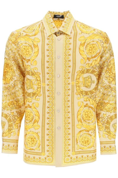 Shop Versace Barocco Silk Shirt