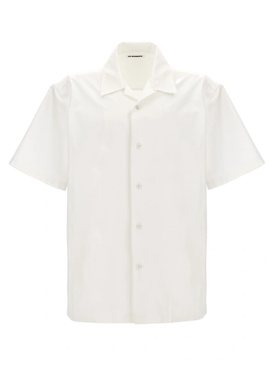 Shop Jil Sander Cotton Bowling Shirt Shirt, Blouse White