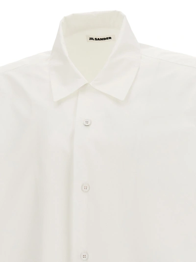 Shop Jil Sander Cotton Bowling Shirt Shirt, Blouse White
