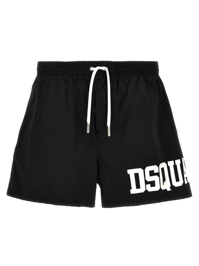 Shop Dsquared2 Midi Boxer Shorts Beachwear Black