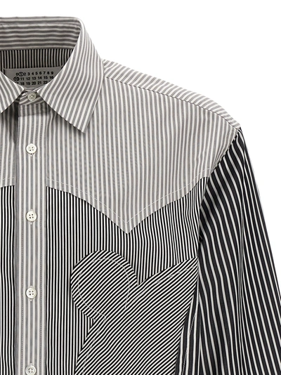 Shop Maison Margiela Striped Shirt Shirt, Blouse White/black