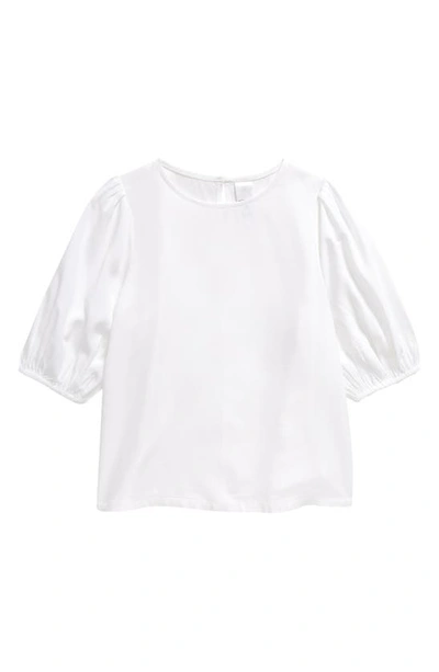 Shop Nordstrom Kids' Puff Sleeve Top In White