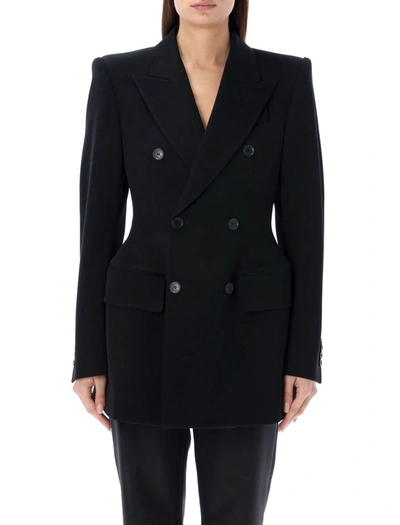 Balenciaga Women Double-breasted Coat In Black