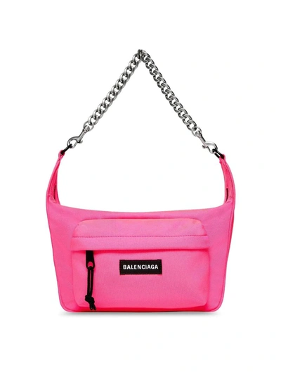 Shop Balenciaga Raver Medium Chained Shoulder Bag In Pink