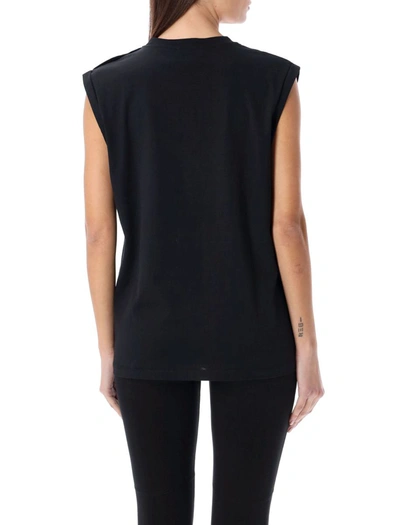 Shop Balmain 3-button Tank Top In Nero