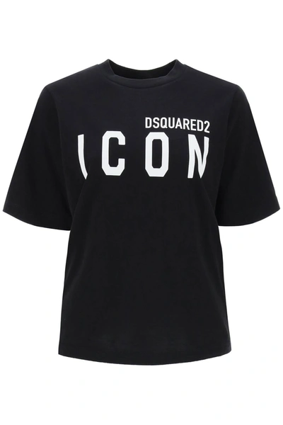 Shop Dsquared2 Icon Crew Neck T Shirt In Black
