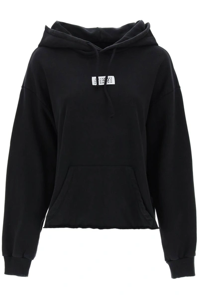 Shop Mm6 Maison Margiela Hoodie With Numeric Logo In Black