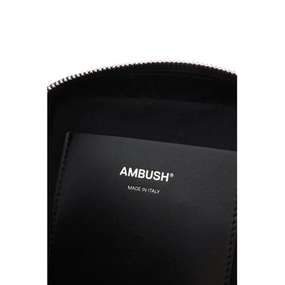 Ambush Women Crossbody Black Leather Shoulder Bag In Black