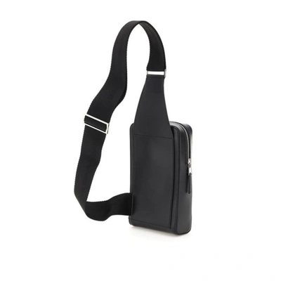 Ambush Women Crossbody Black Leather Shoulder Bag In Black