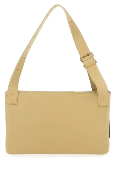 Shop Jil Sander Woman Two-tone Leather Shoulder Bag In Multicolor