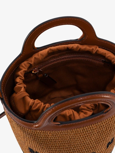 Shop Marni Woman Tropicalia Woman Brown Bucket Bags