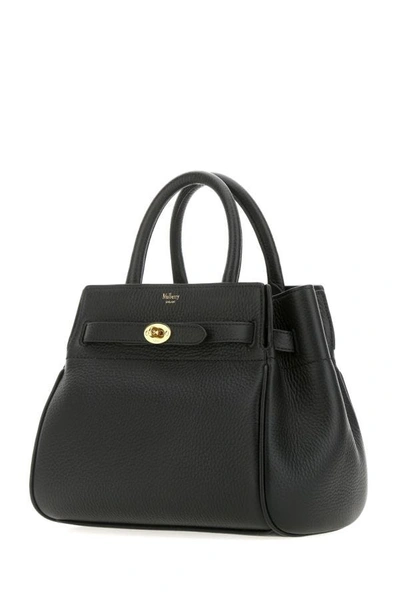 Shop Mulberry Woman Black Leather Small Bayswater Handbag