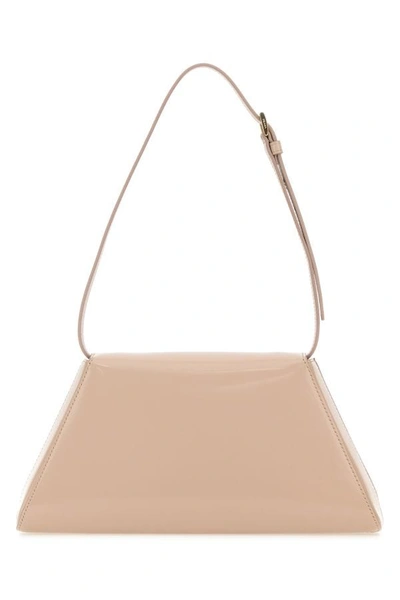 Shop Prada Woman Powder Pink Leather Shoulder Bag