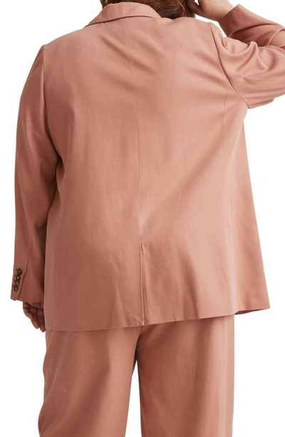 Madewell The Larsen Drapeweave Blazer In Dried Rose