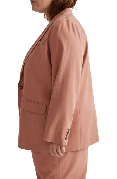 Madewell The Larsen Drapeweave Blazer In Dried Rose