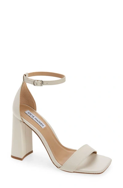 Steve Madden Tiaa Ankle Strap Sandal In Bone Leath