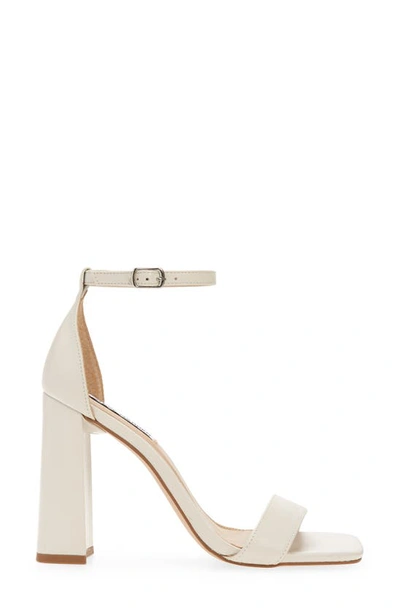 Steve Madden Tiaa Ankle Strap Sandal In Bone Leath