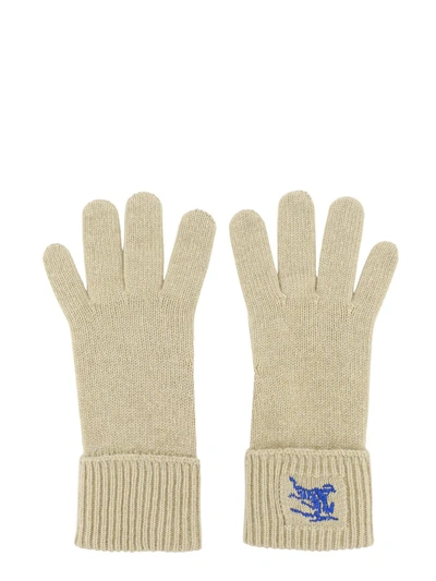 Shop Burberry Gloves In Green