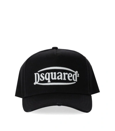 Shop Dsquared2 Black Logo Baseball Cap