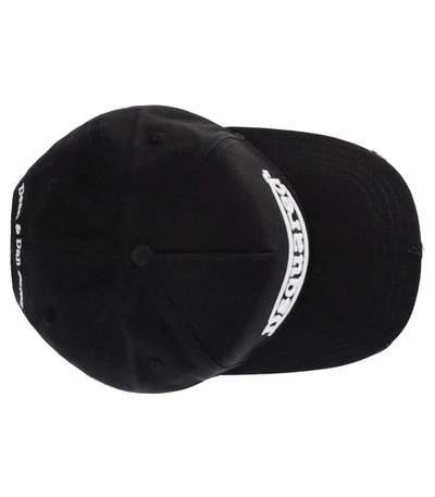 Shop Dsquared2 Black Logo Baseball Cap