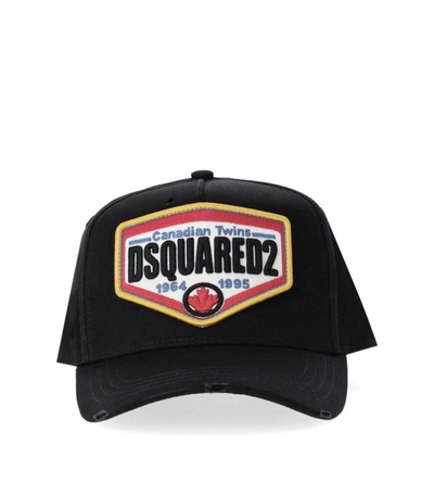Shop Dsquared2 D2 Logo Black Baseball Cap