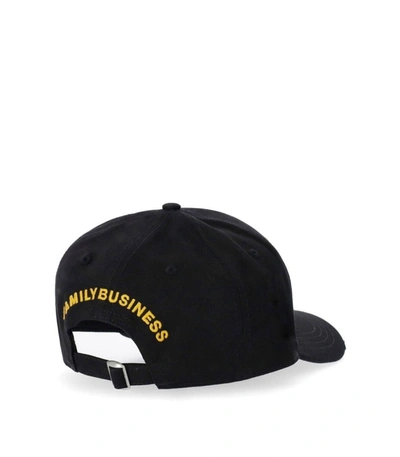 Shop Dsquared2 D2 Patch Black Baseball Cap