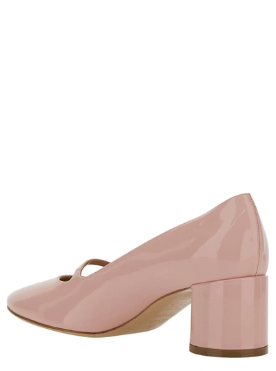 Shop Casadei 'emily' Pink Pointed Pumps With Pearl Detail In Patent Leather Woman